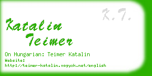 katalin teimer business card